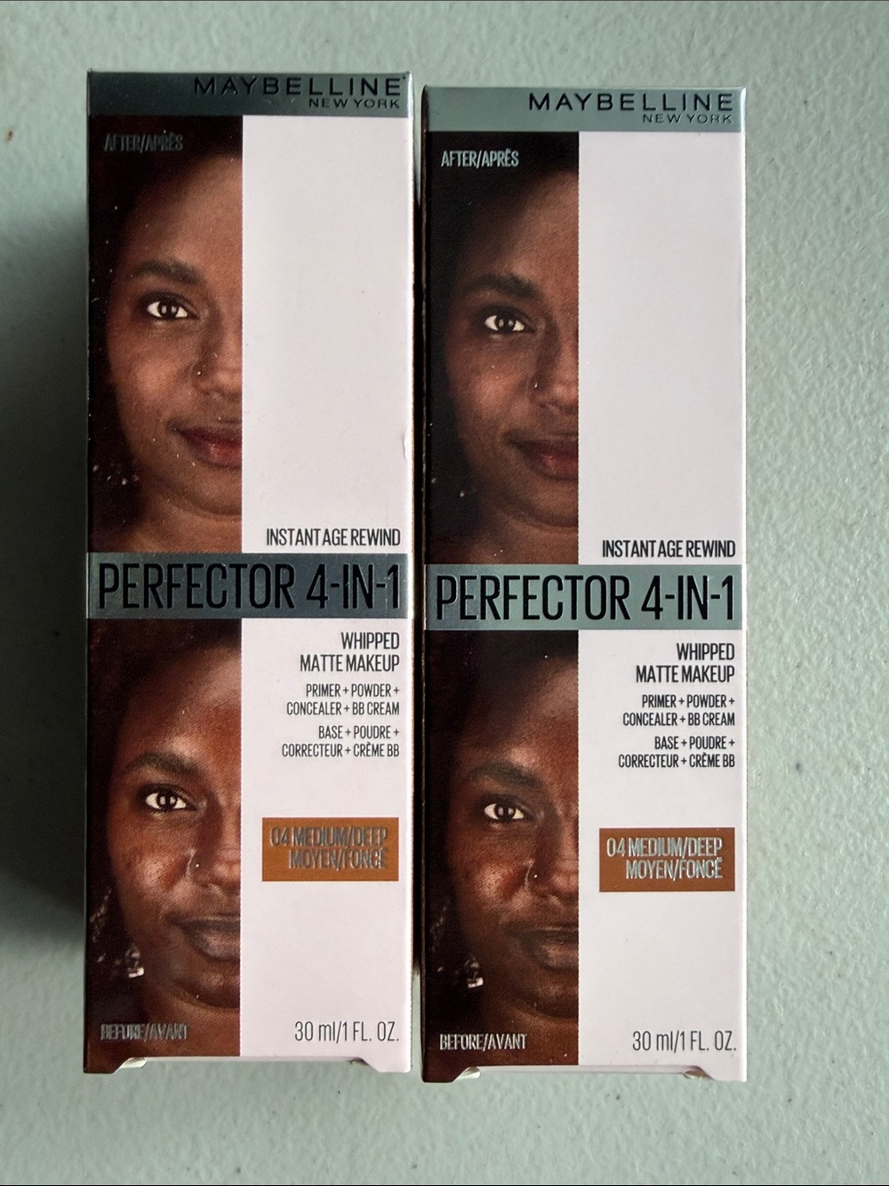 2x Maybelline Perfector 4-in-1 Whipped Matte Makeup - Medium/Deep (04) Brown Ton